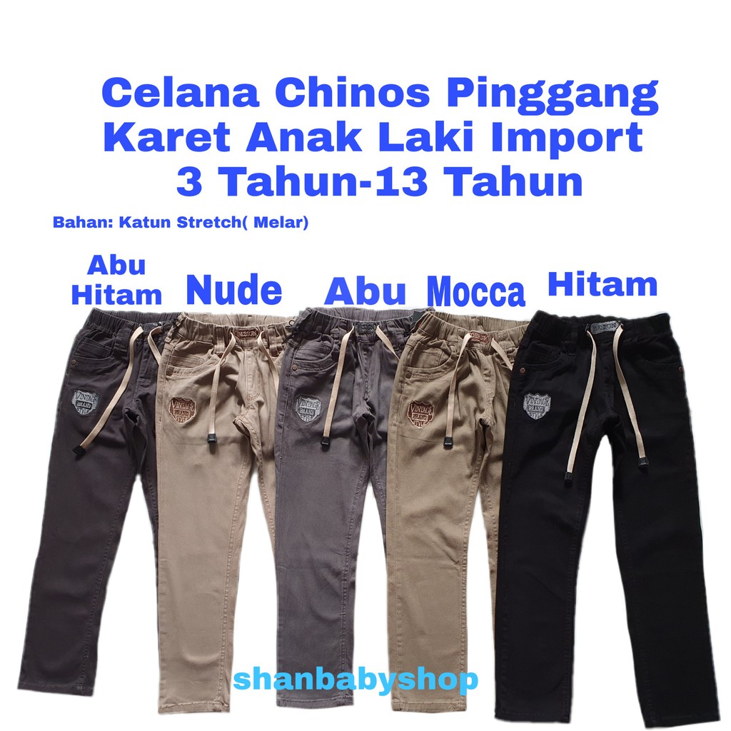  Celana  Panjang anak  laki import 3 8Y Chinos  pants Jogger  