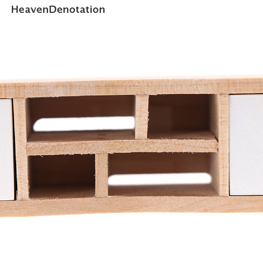 [HeavenDenotation] 1:12 Dollhouse Miniature Furniture Wooden TV Cabinet Dolls House Accessories