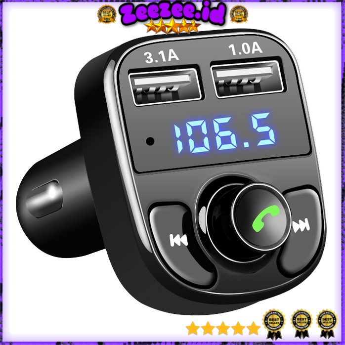 Bluetooth Audio Receiver FM Transmitter Handsfree with USB Car Charger - HY-82