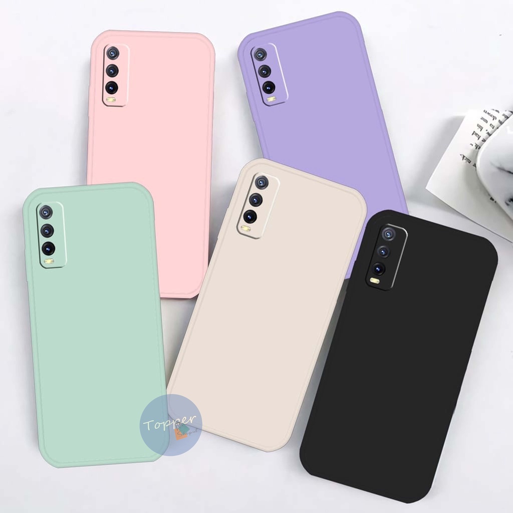 Softcase Macaron Polos For Type VIVO Y20 Y20S Y12S | Case Macaron | Case VIVO | Case Handphone | Cas