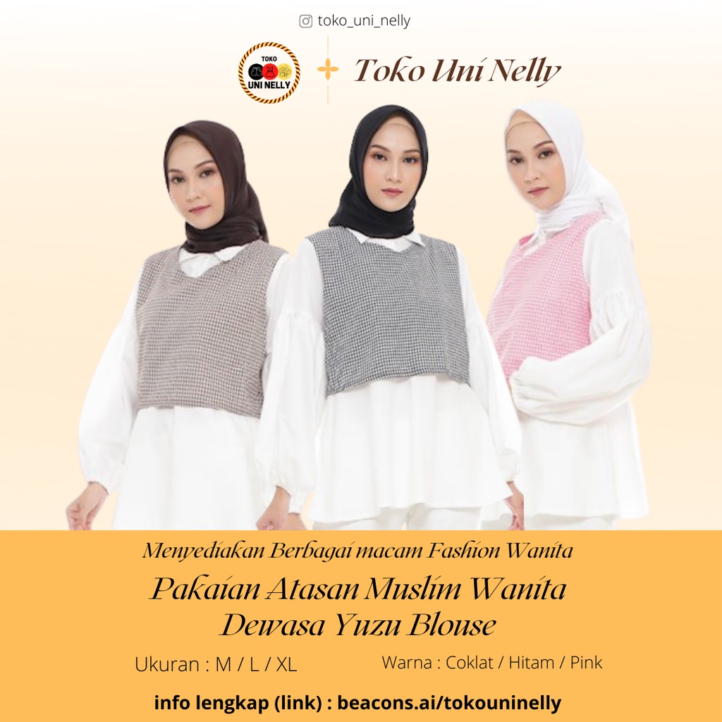 Pakaian Atasan Muslim Wanita Dewasa Yuzu Blouse