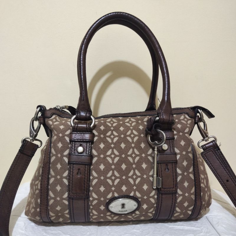 Tas Fossil Maddox Pecan Brown Medium Preloved