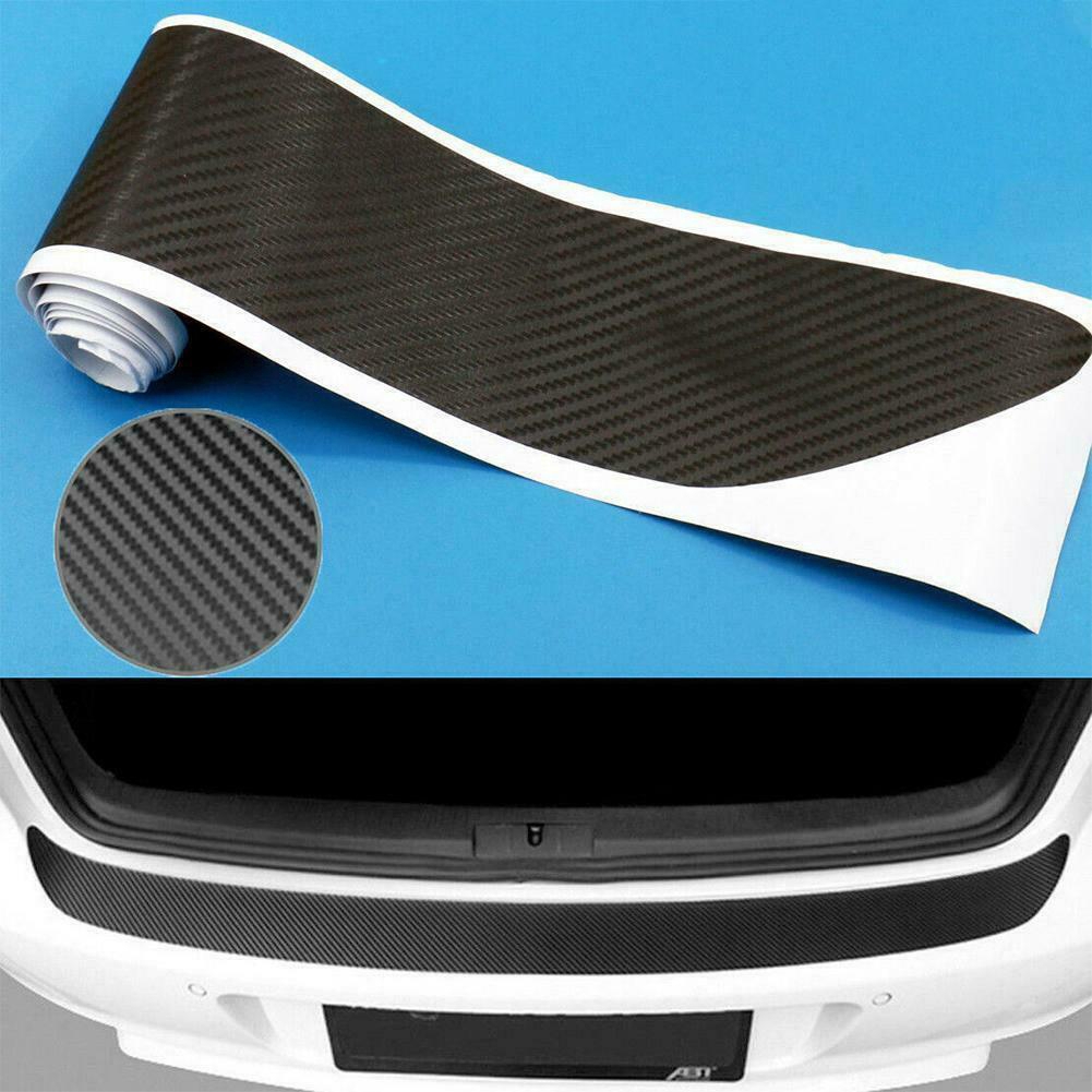 Stiker Motif Carbon Fiber 4d Warna Hitam Ukuran 90cm Untuk Pelindung Bumper Bagasi Mobil