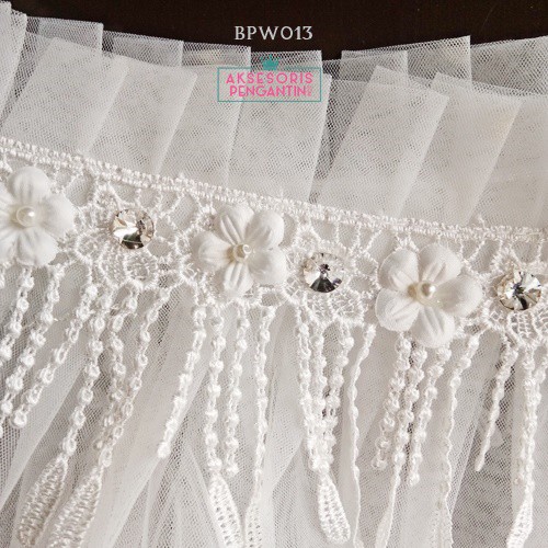 [BISA COD] BOLERO KARDIGAN LACE CARDIGAN PESTA RENDA BROKAT PUTIH BPW013