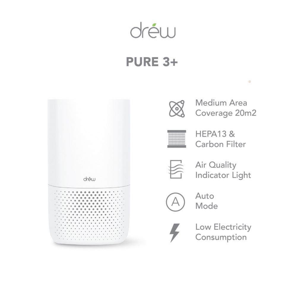 [PROMO] Drew Air Purifier Pure 3+ Pembersih Udara