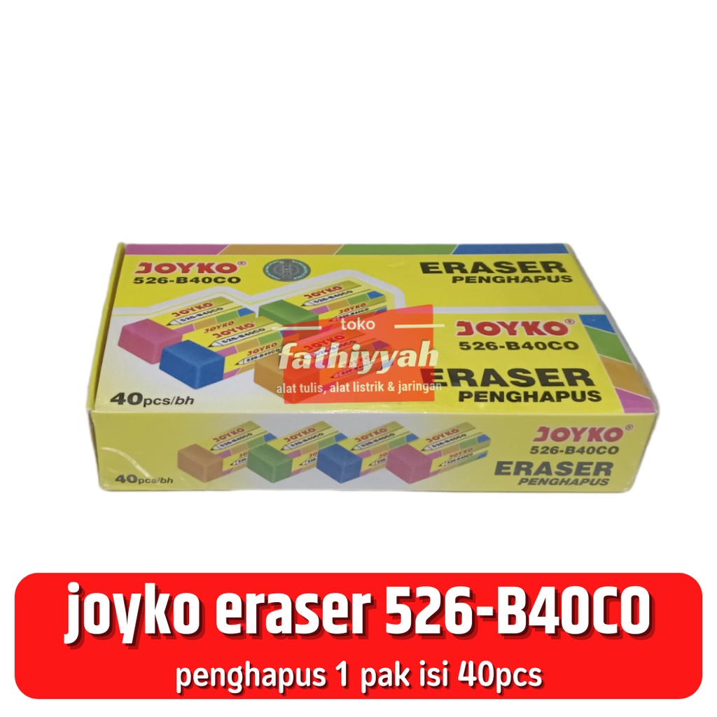 

penghapus eraser joyko 526-V40CO 1 pak isi 40pcs