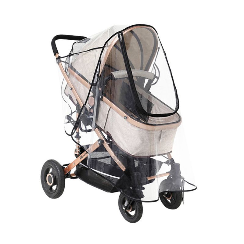 Universal Kinderwagen Regen Abdeckung Trolley Regenschirm Regenmantel Seite Beluftung Wetter Schild Baby Auto Zubehor Shopee Indonesia