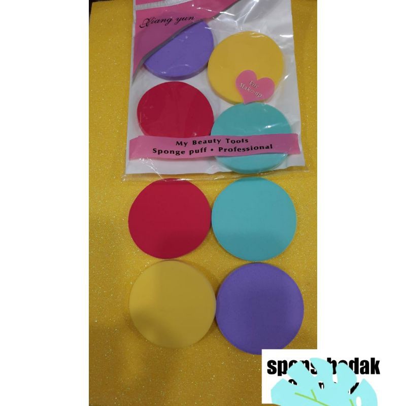 HARGA Paket  ISI 4 SPONS Bedak Polos/ Spon make up - Powder Puff /sponge murah Tokopelanginicer