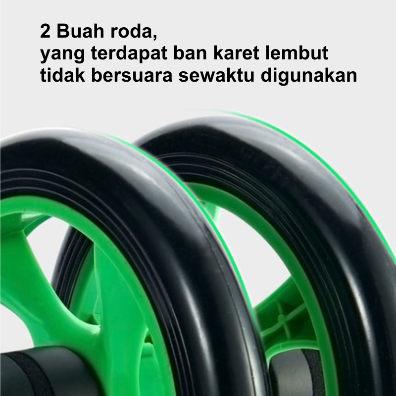 Alat Sit Up AB WHEEL AB ROLLER DOUBLE WHEEL - Alat FitnessAlat Pembakar Lemak