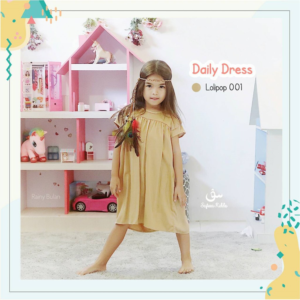 Baju anak katun safeea kiddo lolipop bahan adem lembut usia 1-6th- LOLIPOP002