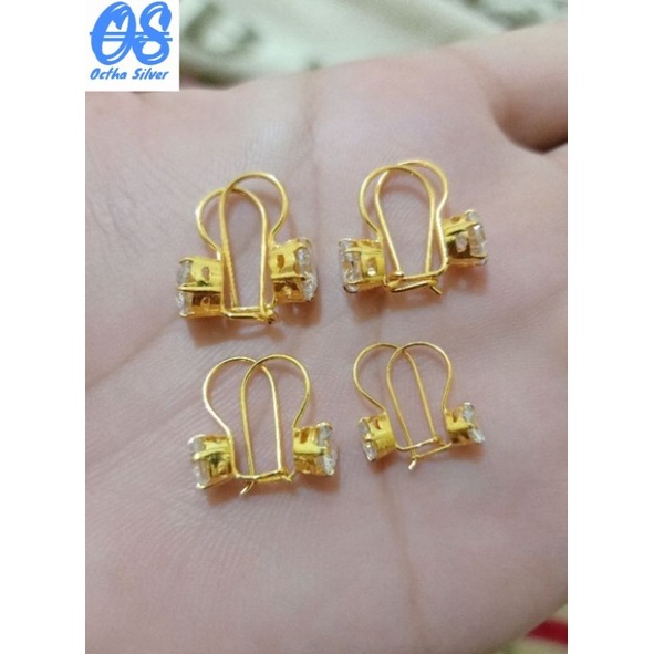 ANTING DESI PERAK 925 LAPIS MAS 24K