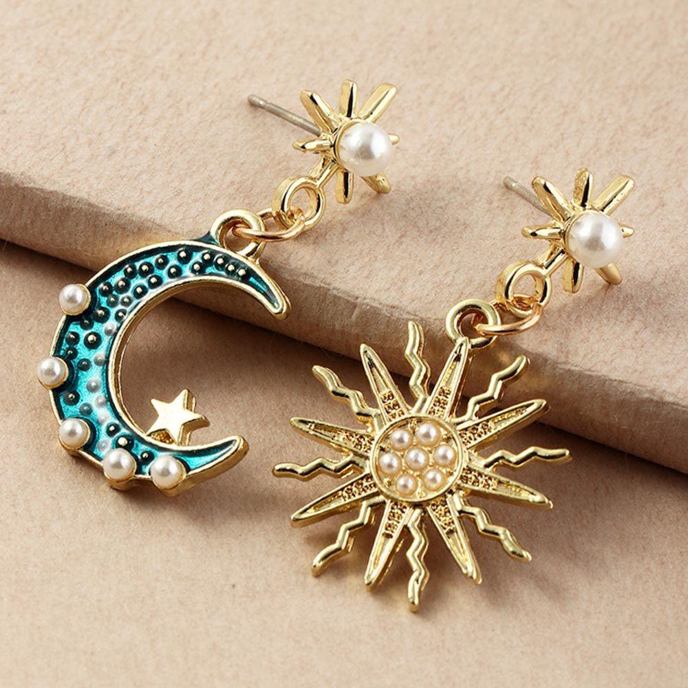 Preva Stud Earrings Ins Style Bintang Mewah S925 Anting Menjuntai Jarum