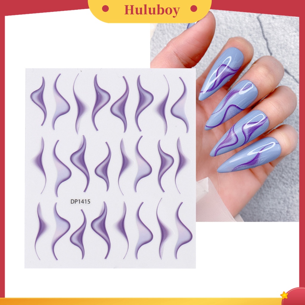 Huluboy Huluboy♡ Stiker Kuku Efek 3D Gaya Jepang Untuk Manicure