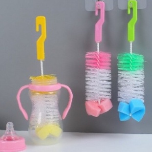 Sikat 2in1 Sikat Botol + Sikat Dot Kecil Sikat Pembersih Botol Susu Dot