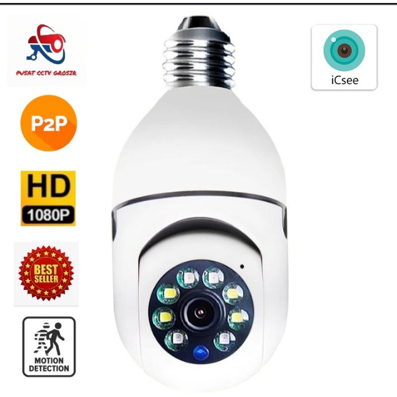 IP CAM KAMERA CCTV WIRELESS LAMPU BOHLAM PTZ SPEED DOME MINI SMART KAMERA CCTV WIFI