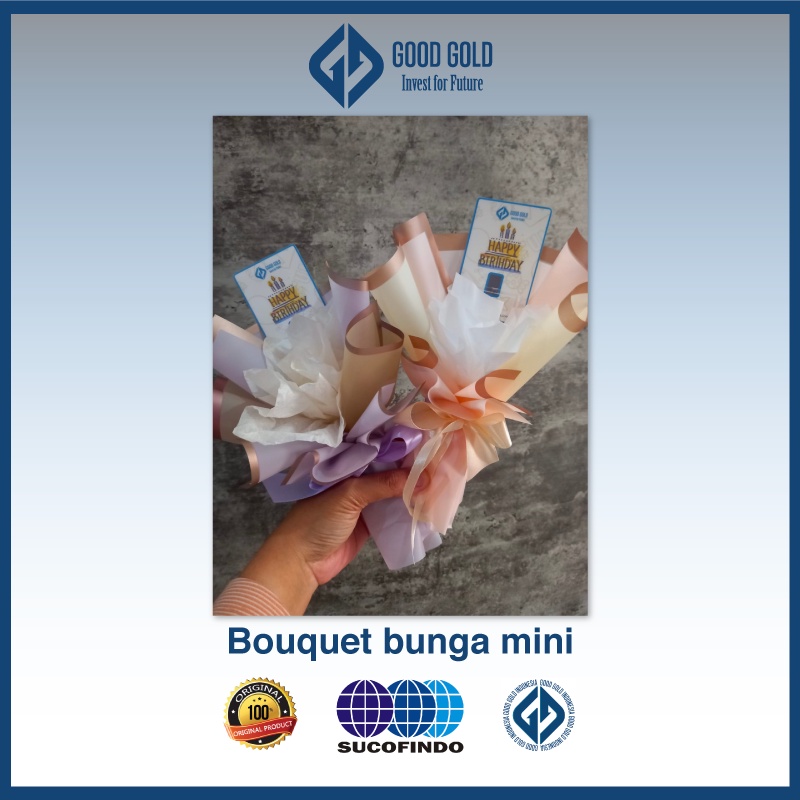 Buket Bunga Logam Mulia/ Hand Bouquet Flower