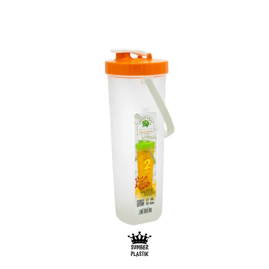 Green Leaf 5351 Eskan Botol Air Minum / Minyak 2 Liter Plastik Water Jug Nova