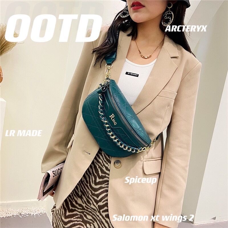 ONLYONE12 Tas Selempang Wanita Import Kulit Pu Premium Quality / Tas Selempang Wanita Rantai / Waist Bag TW001