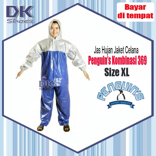 Jas Hujan Penguin's 369 XL Kombinasi / Jas Hujan Jaket Celana / Jas Hujan PVC