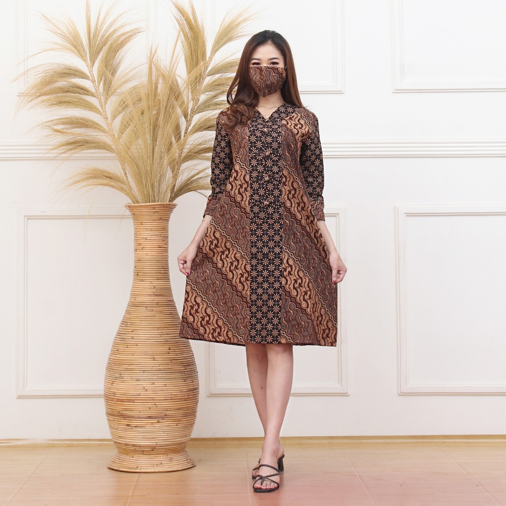 TENUN HN - dress BATIK HN || Dress BATIK etnic || dress BATIK wanita || dress BATIK 2021