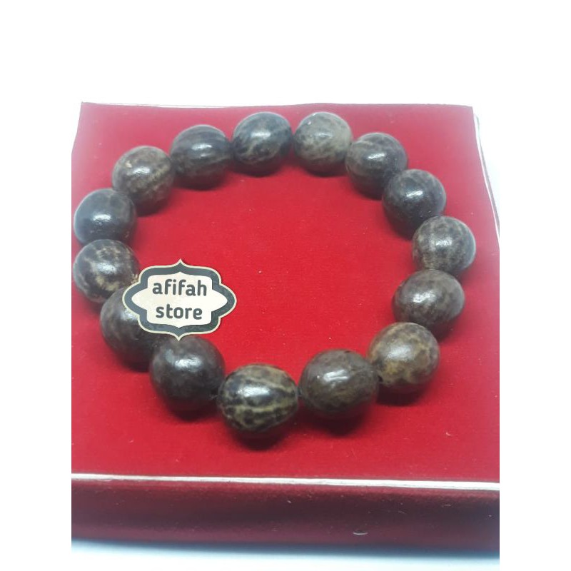 gelang biji gebang kulit ( gebang alami ) ukuran 12mm