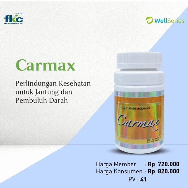 CARMAX #fkc #suplemen #herbal #kolesterol #pembuluhdarah #omega3