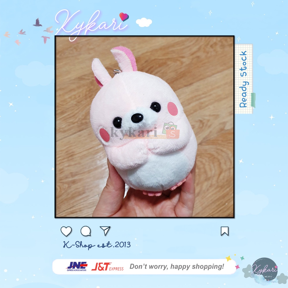 [ READY STOCK ] Jaemin Pink Rabbit Plushie Doll Keyring Kpop 10 cm Keychain Fanmade Korea 10cm Gantu