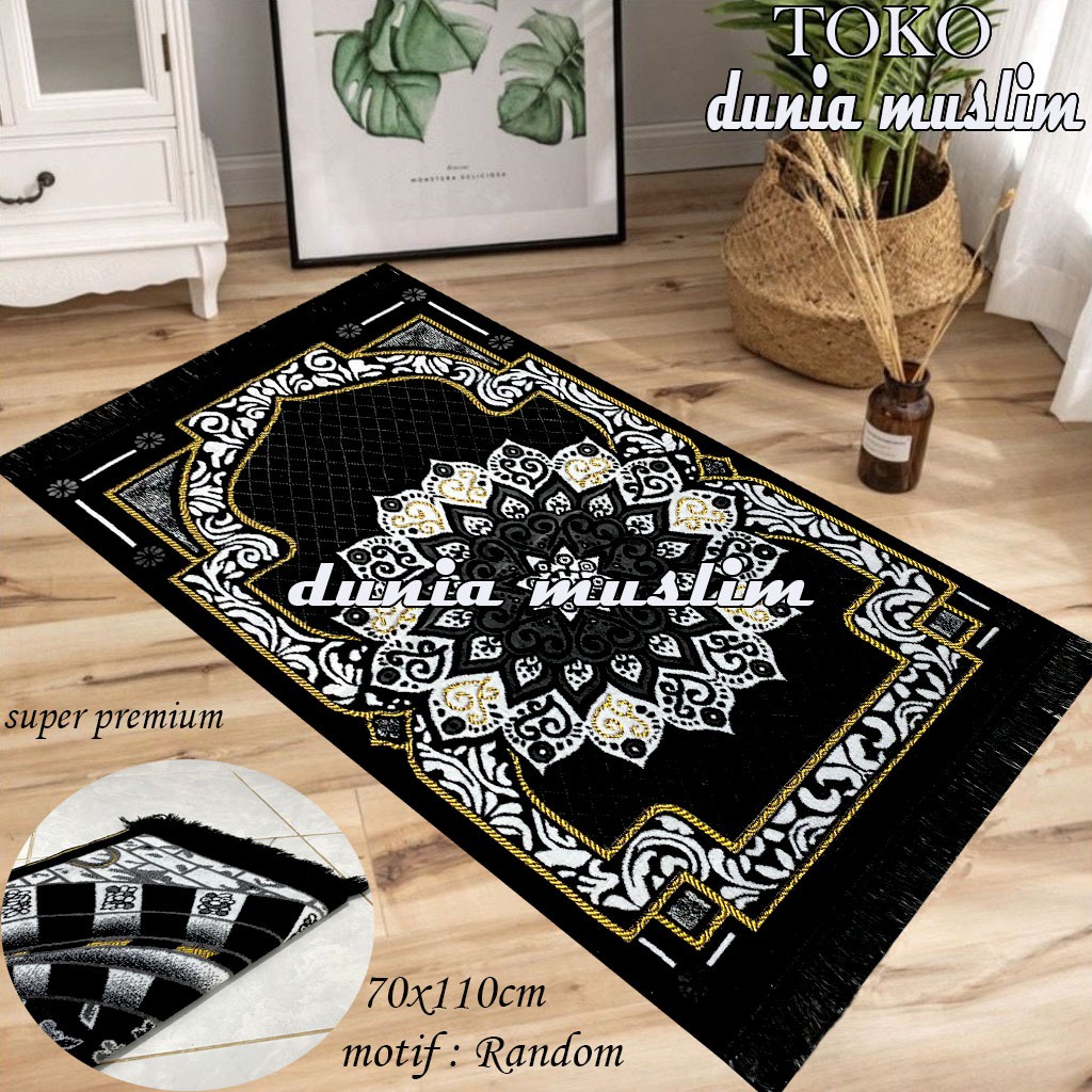 Sajadah Turki Dewasa Exclusive Motif Kiswah Tebal Halus Lembut Original Perlengkapan Shalat By Dunia Muslim