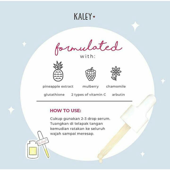 (New FORMULA)ORI!! KALEY Pineapple-c Lightening Essence Serum Nanas vitamin c acne perawatan wajah-7