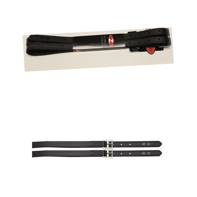 Zilco PN Stirrup Straps - black 112cm equestrian / horse / berkuda