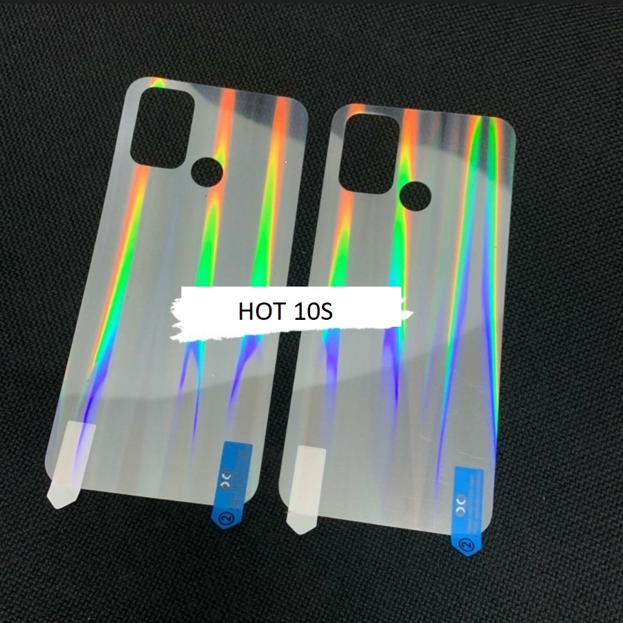 INFINIX ZERO 8 HOT 10 HOT 10S ANTI GORES BELAKANG SKIN AURORA GARSKIN MOTIF PELANGI TRANSPARAN ANTI JAMUR PELINDUNG BELAKANG INFINIX HOT 10S HOT 10 S