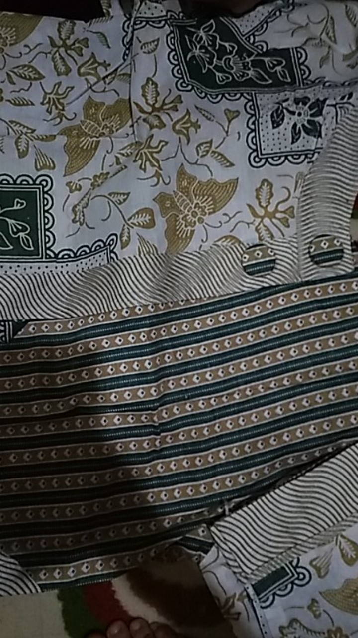 Tey-17 Batik Wanita Asj Sa Hrb026 Kenongo Kemeja Tosca Pendek