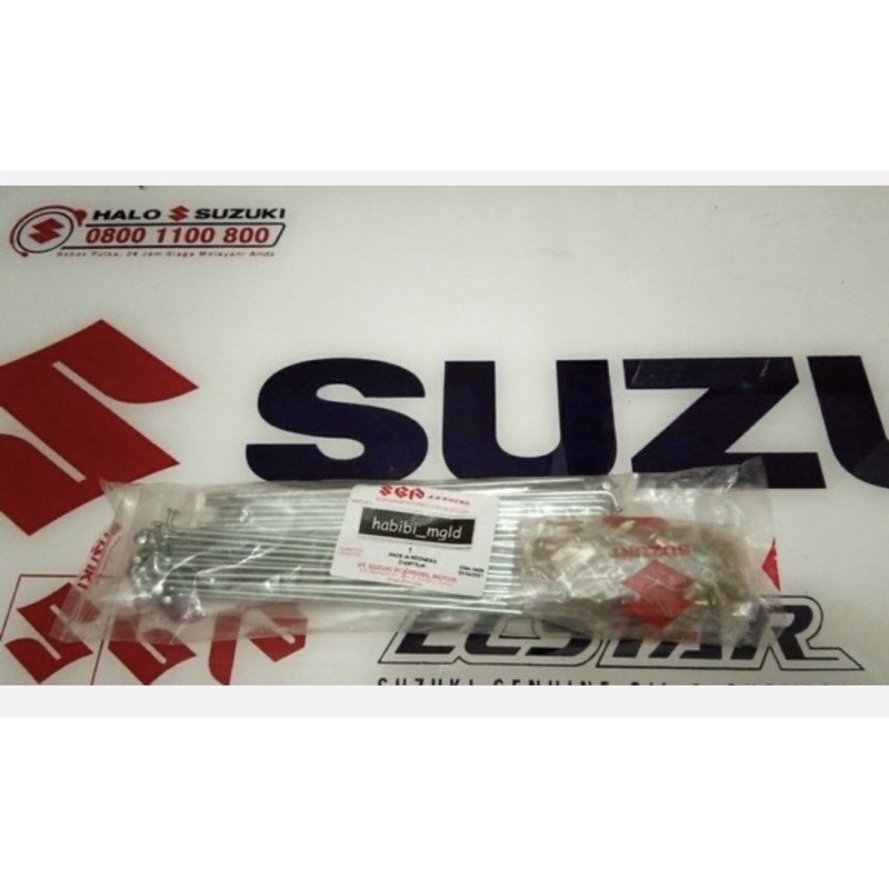 Jari-jari Ruji Velg depan ring 17 shogun 110 kebo, shogun new 110, Tornado dan Satria lumba 2 tak Or