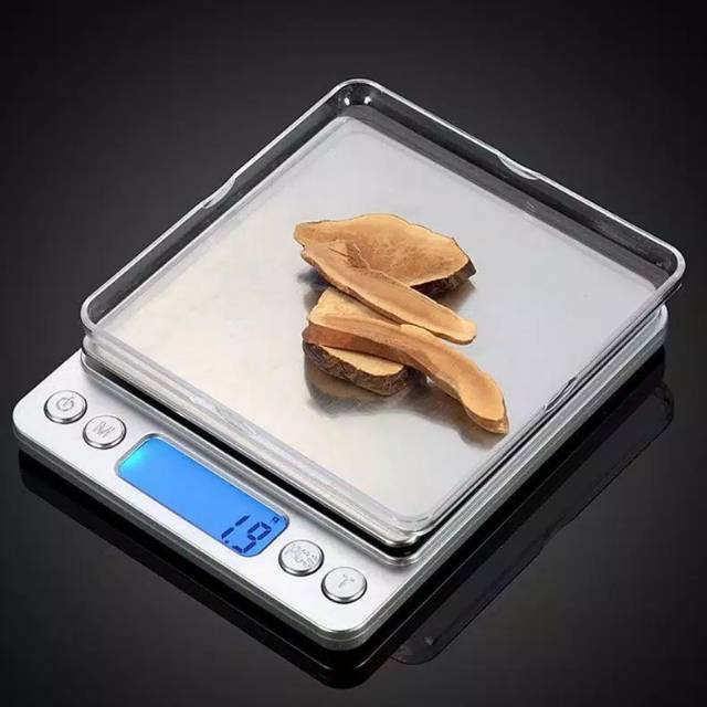 timbangan digital kopi emas bumbu dapur platform scale 2kg 0.1g akurat-silver