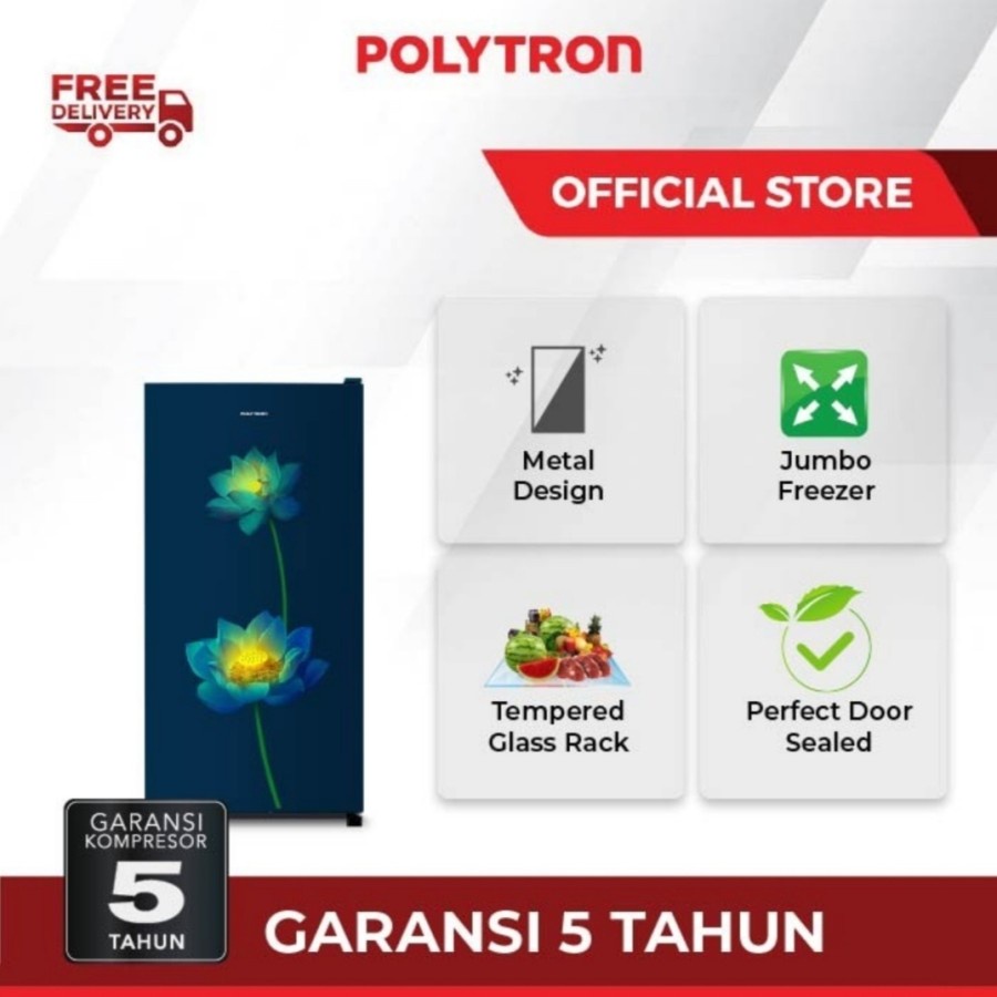 Kulkas / Lemari Es Polytron 1 Pintu PRB-177