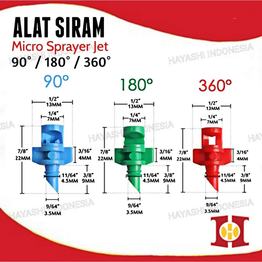 Alat Siram Tanaman Micro Sprayer Jet Mikro Aeroponik 10pcs