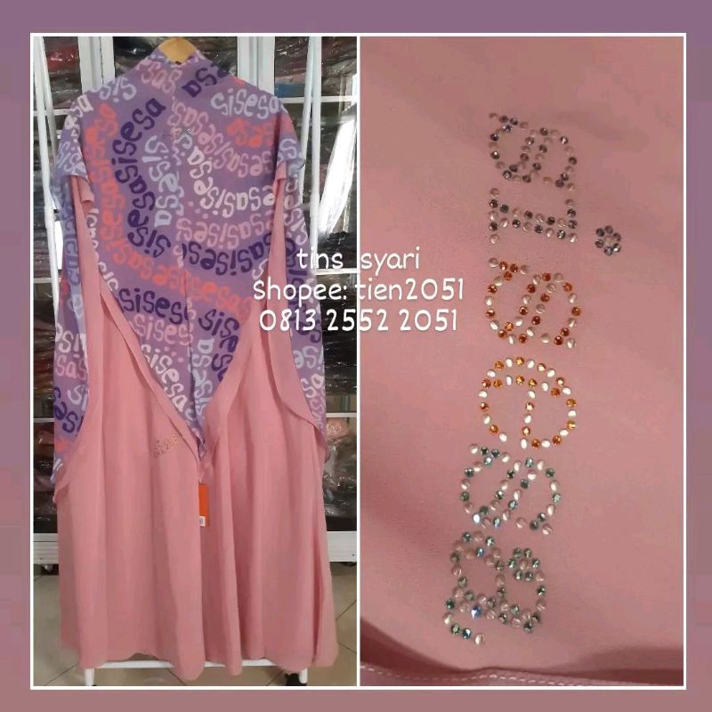 Sisesa dress arifah berkha coral swaro besar