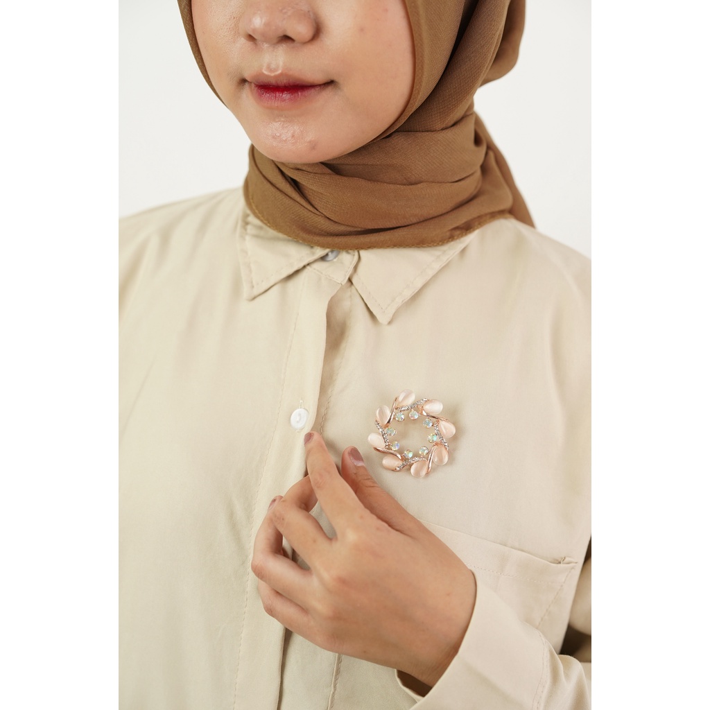 Bros Hijab Bross Peniti Brooch Jilbab Aksesoris Fashion Wanita Perhiasan Muslim BUTIKALUNG 534