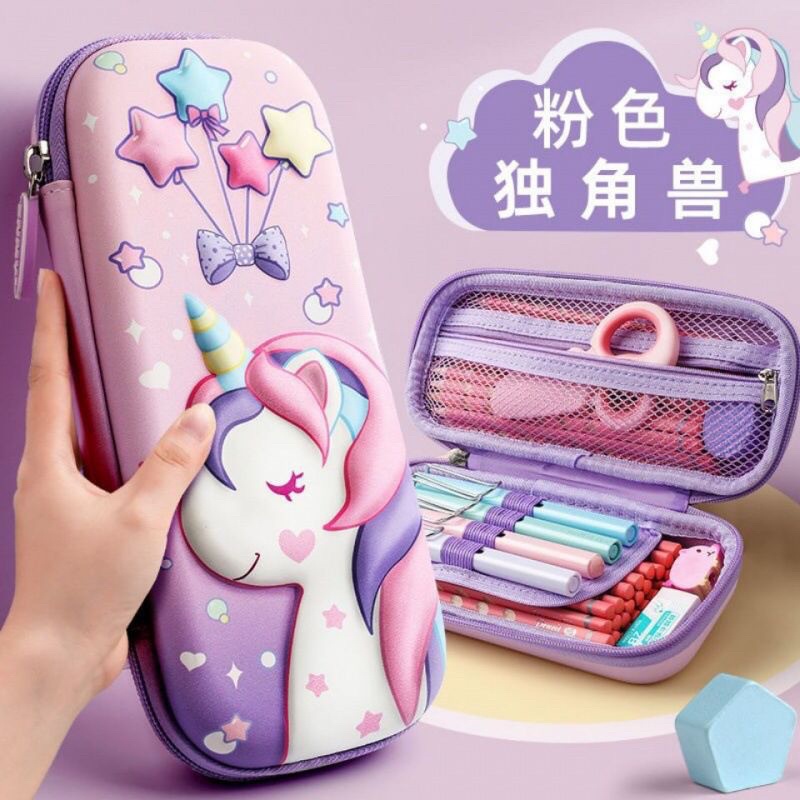 

Kotak pensil 3D Unicorn Dinosaurus rainbow (KP082202)