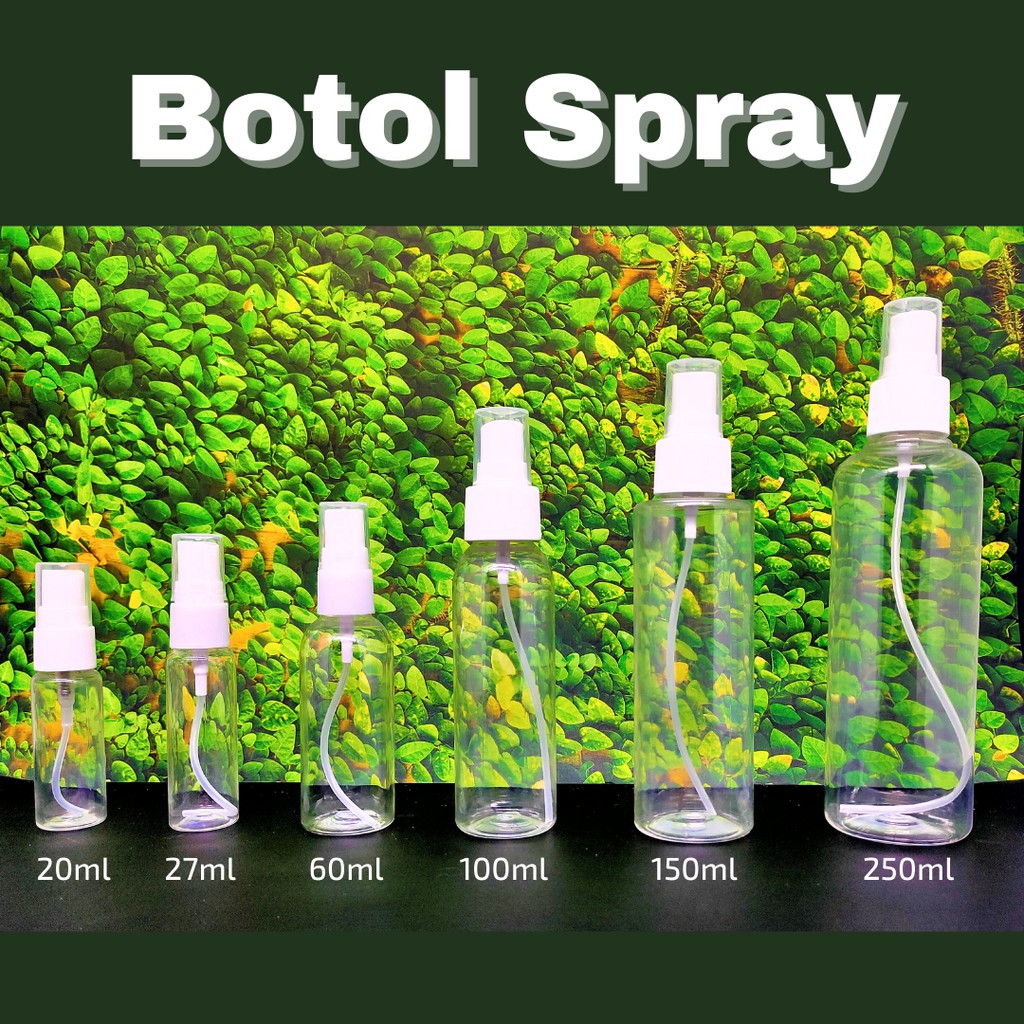 Botol Spray Bening (berbagai ukuran)