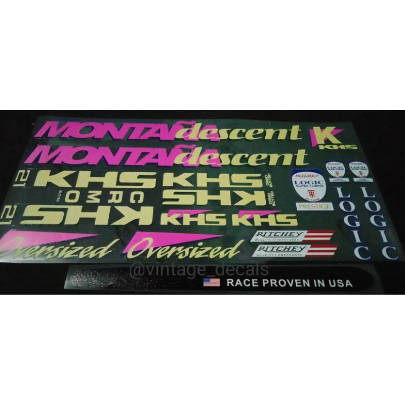 sticker sepeda KHS MONTANA DESCENT