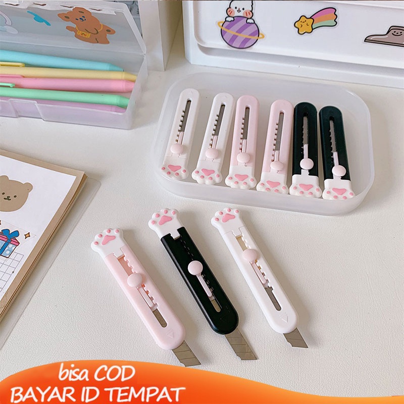 COD✨Paw Cutter Mini Paw Kucing Lucu Portabel Cakar Utilitas Pisau Unpacking Kecil Pisau Kertas Pisau Wallpaper Pisau Buatan Tangan Pisau Mahasiswa