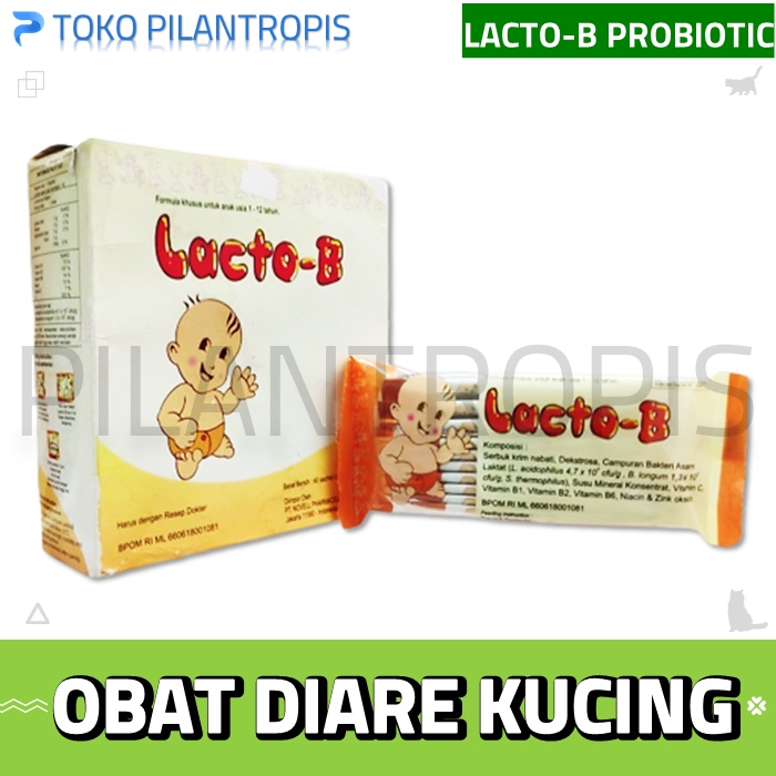 LACTO B SACHET OBAT DIARE MENCRET KUCING KITTEN ANJING PUPPY ANAK KUCING PROBIOTIK KUCING OBAT PENCERNAAN KUCING