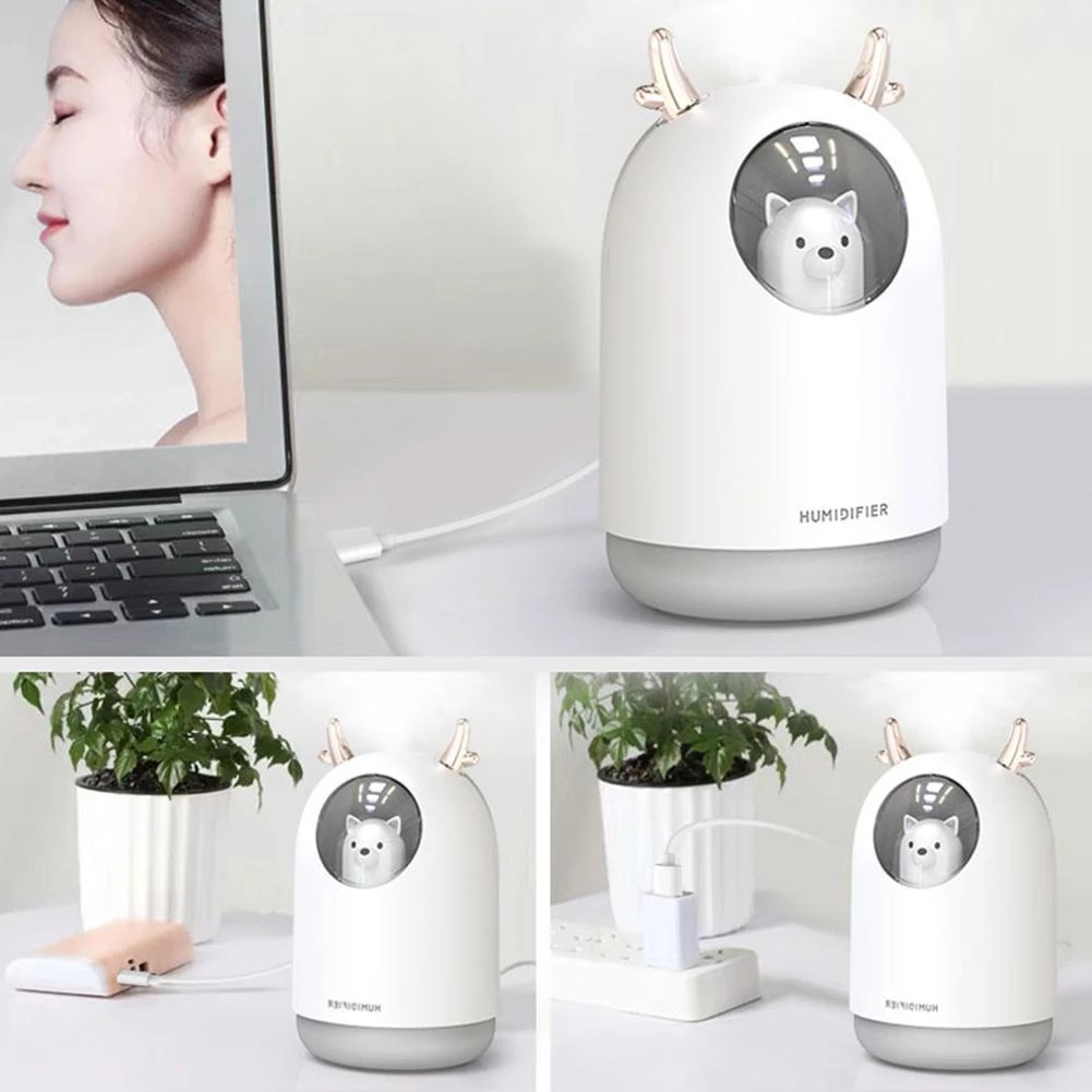 Humidifier Diffuser Aroma Diffuser 300ML Ultrasonic Oil Diffuser Aroma Pengharum Ruangan -Beruang