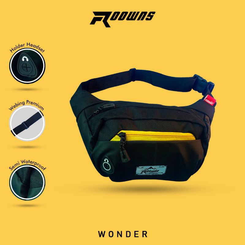 Tas Selempang Waistbag Tas Slempang Distro Semi Waterproof Pria Wanita Roowns Wonder