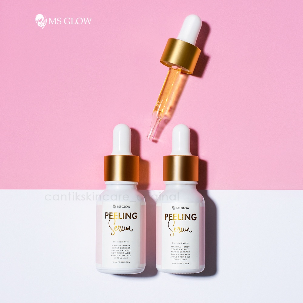 MS GLOW PEELING SERUM, serum ms glow, serum peeling, serum eksfoliasi, serum wajah.