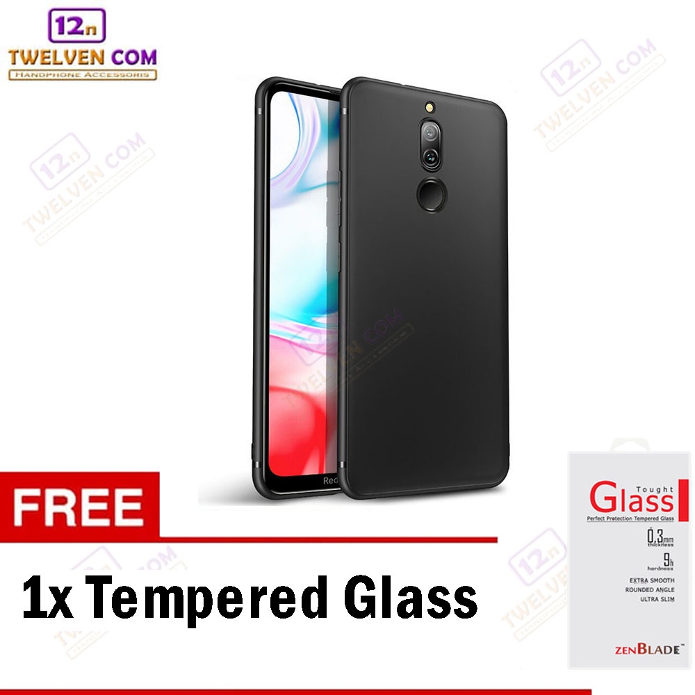 [FLASH SALE] Case Slim Matte Softcase Xiaomi Redmi 8a - Free Tempered Glass
