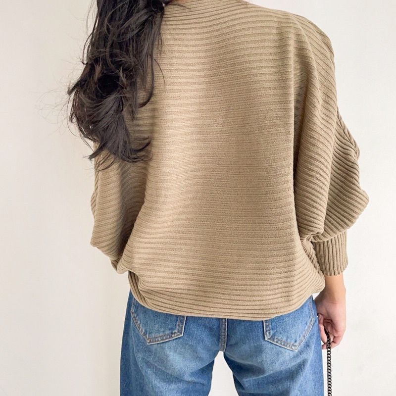 [SWEATER RAJUT BATWING] BAJU ATASAN WANITA MOTIP KELELAWAR KEKINIAN//ALL SIZE MAKS BB 65 KG