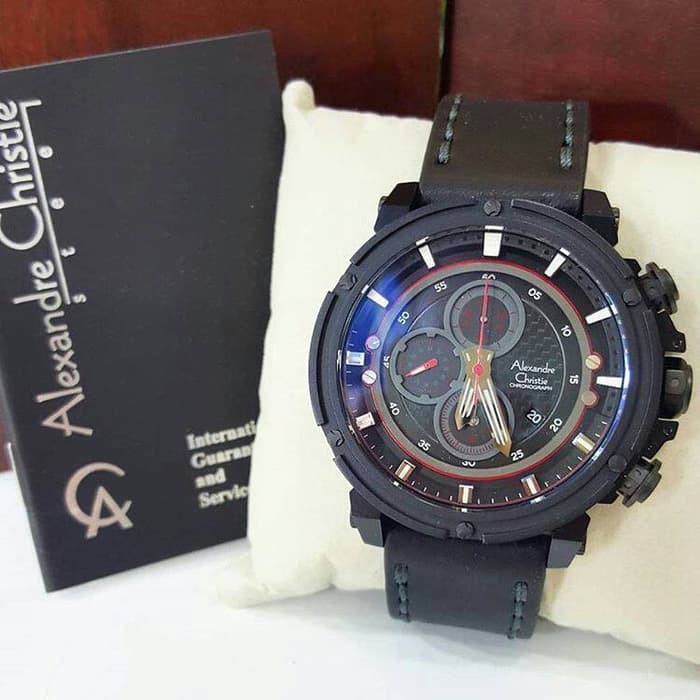 Jam Tangan Alexandre Christie Original Ac6375 Dark Black