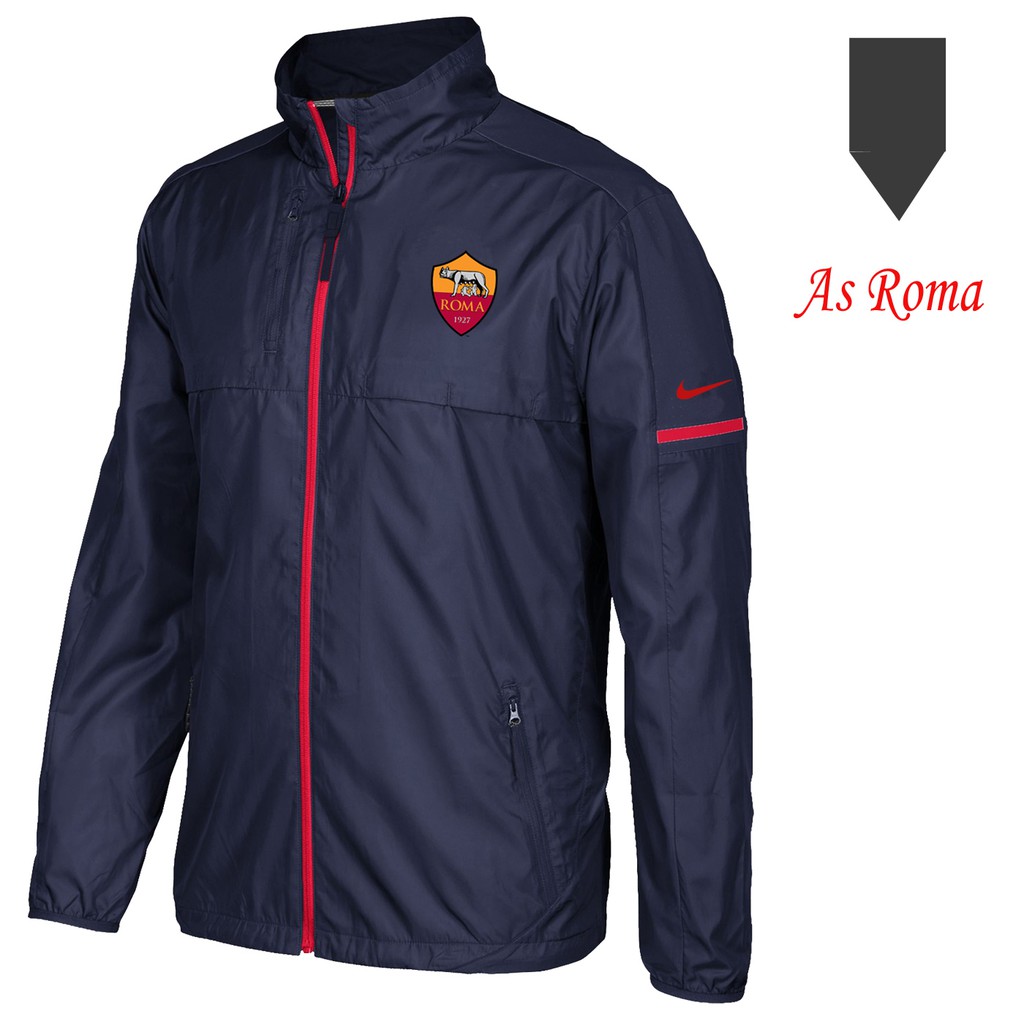 Jaket Waterproof Logo As Roma